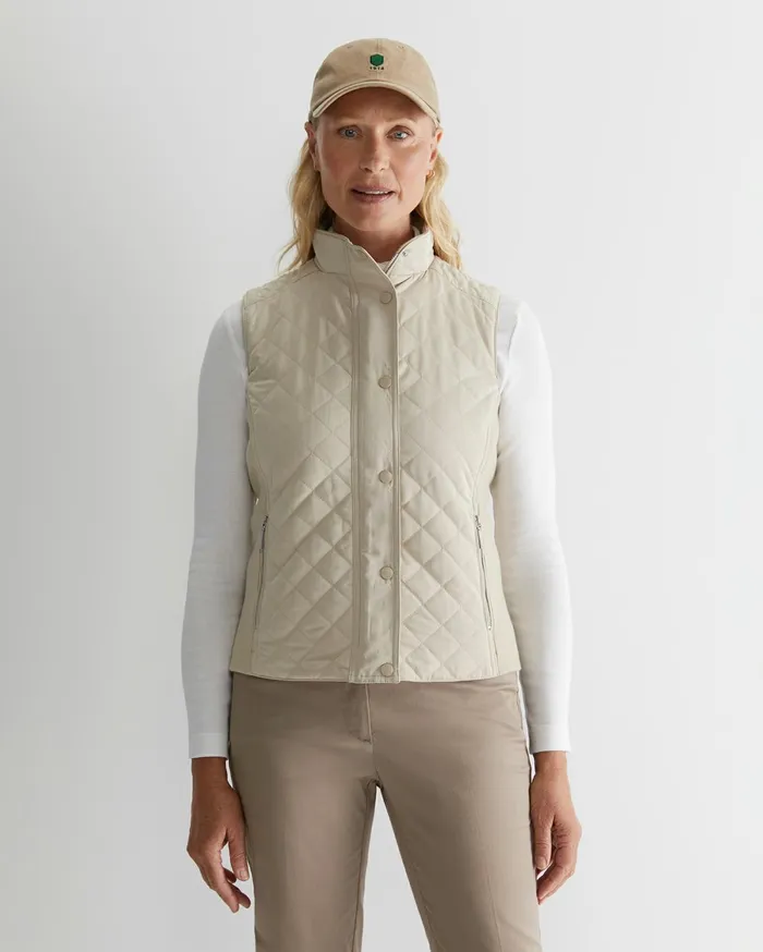 Women Sportscraft Knits and Cardigans Vera Quilted Vest Stone