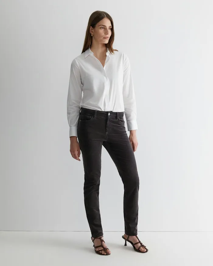 Women Sportscraft Pants Cleo Cord Jean Charcoal