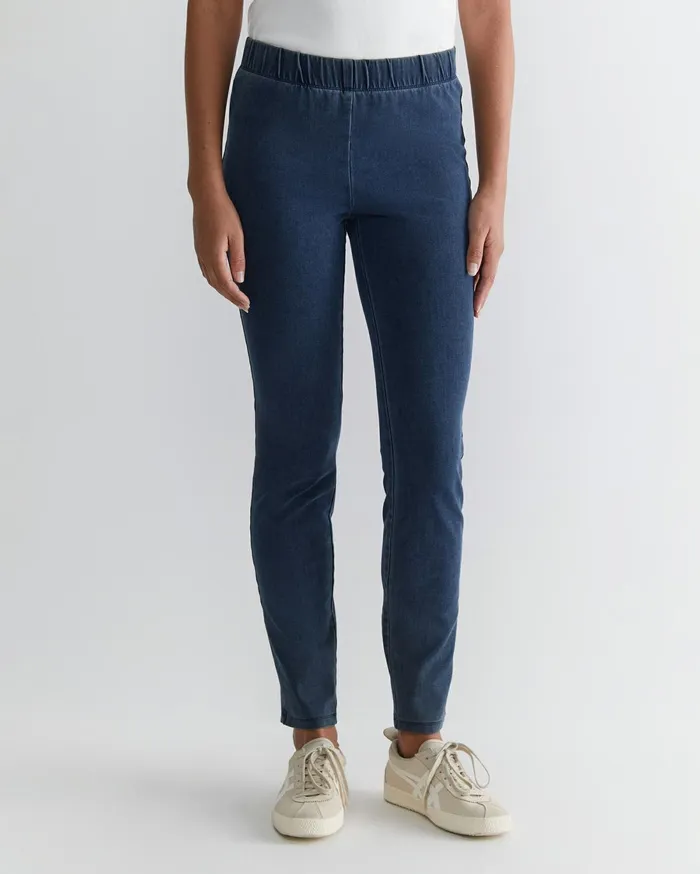 Women Sportscraft Pants Felicity Denim Pull On Pant Washed Indigo