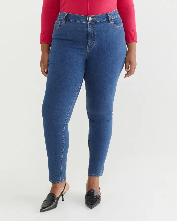 Women Sportscraft Pants Jackie High Waist Skinny Jean Mid Wash