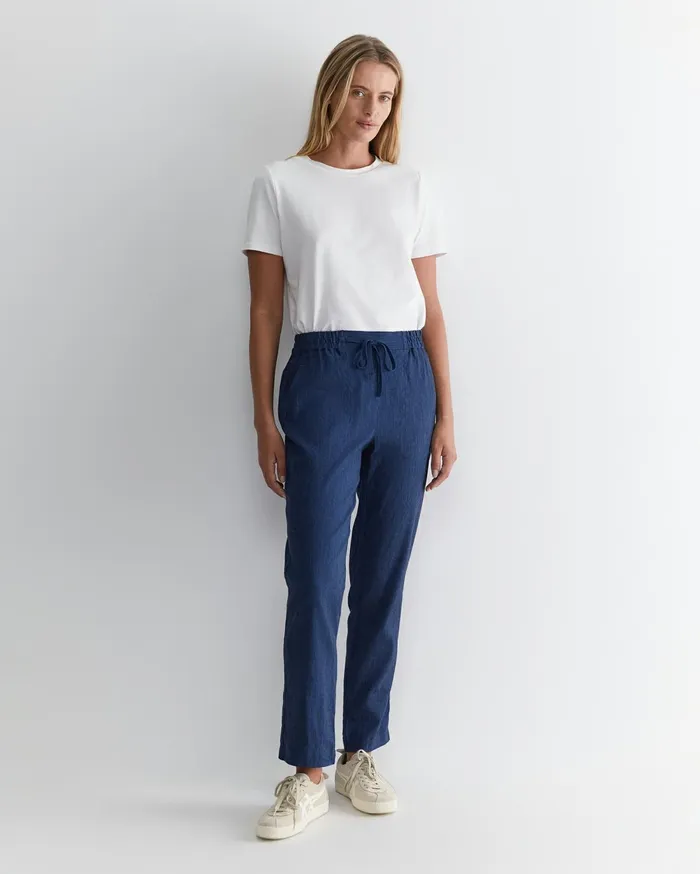 Women Sportscraft Pants Rosa Linen Pant Indigo
