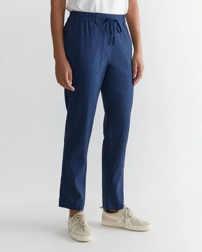 Women Sportscraft Pants Rosa Linen Pant Indigo