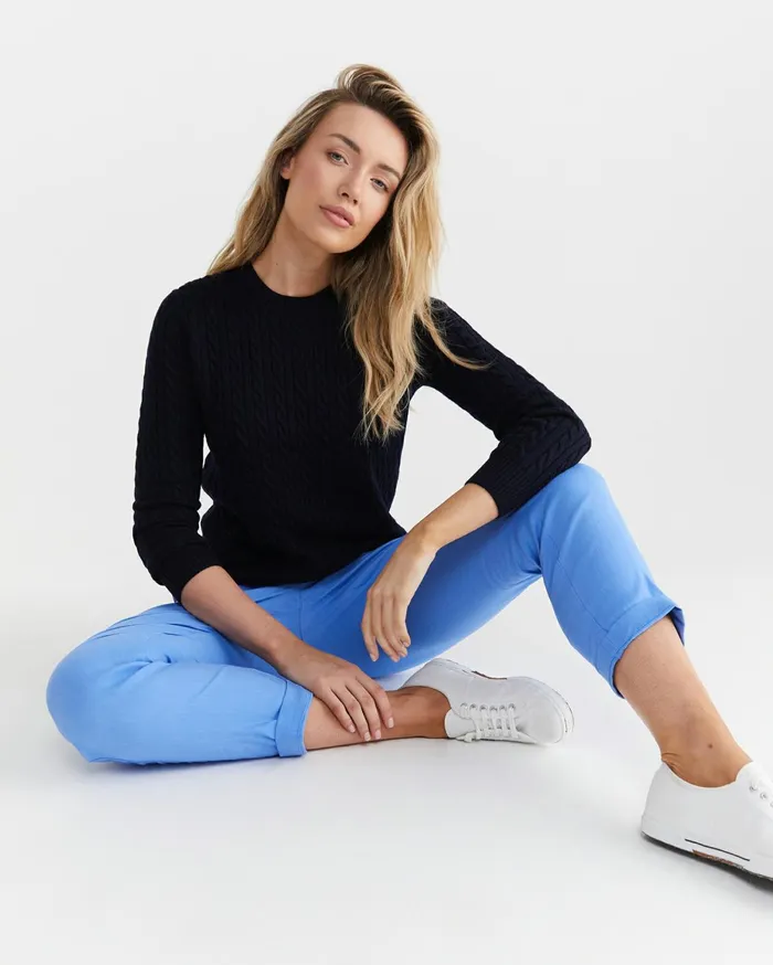 Women Sportscraft Pants Rosa Linen Pant Moroccan Blue