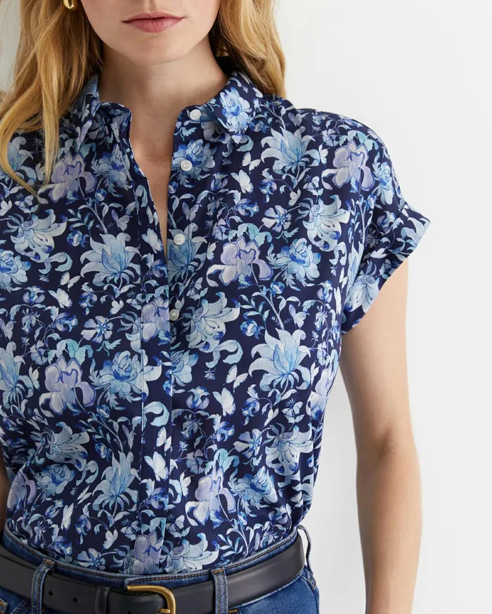 Women Sportscraft Shirts Butterfly Short Sleeve Liberty Shirt Multi