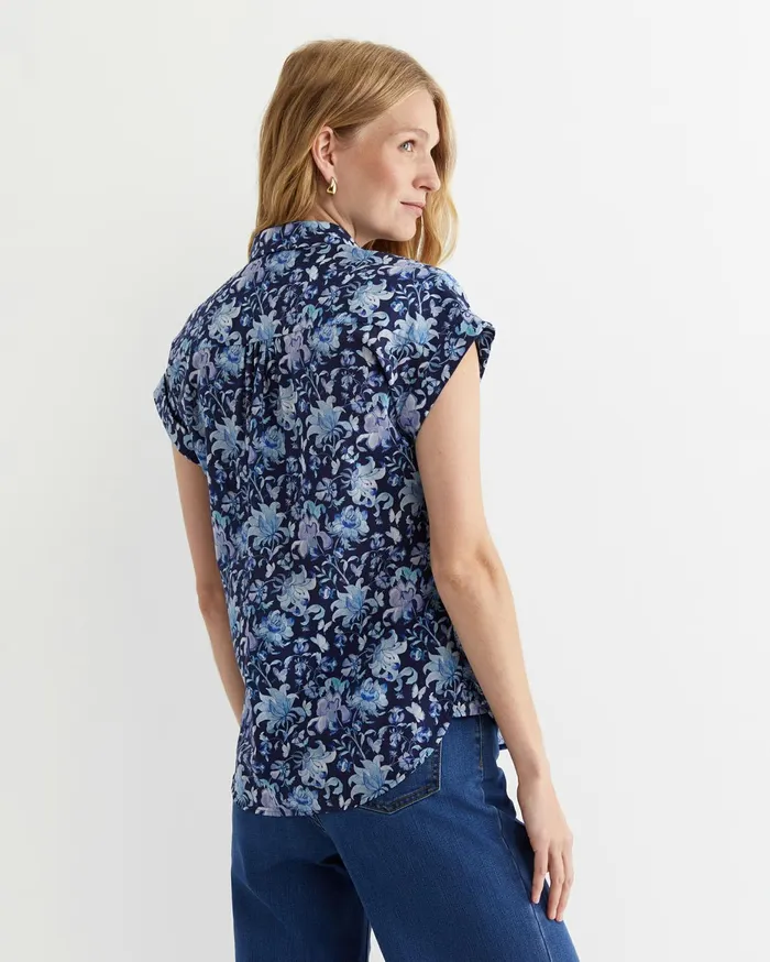 Women Sportscraft Shirts Butterfly Short Sleeve Liberty Shirt Multi
