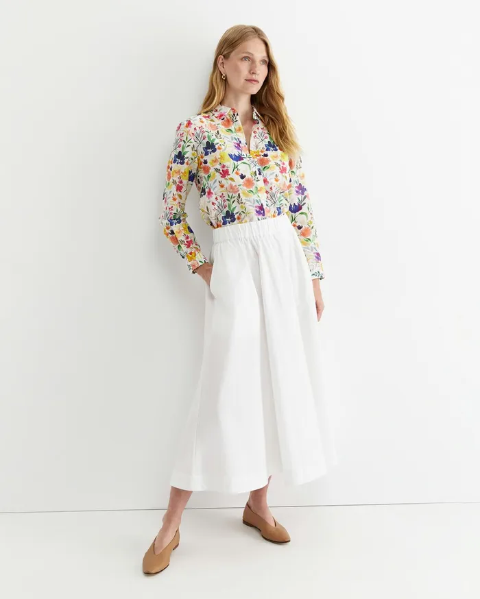 Women Sportscraft Shirts Lou Cotton Silk Shirt White Multi