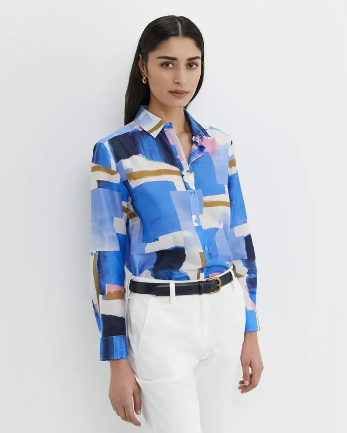 Women Sportscraft Shirts Martine Cotton Silk Shirt Multi
