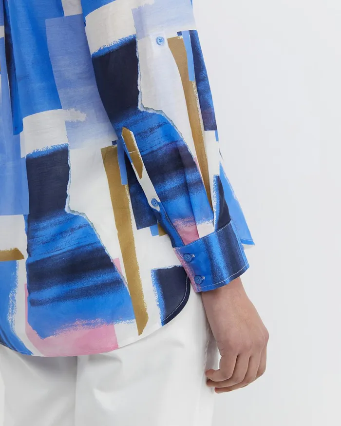 Women Sportscraft Shirts Martine Cotton Silk Shirt Multi
