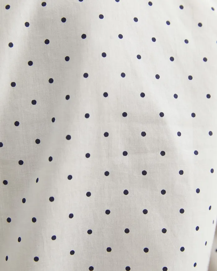 Women Sportscraft Shirts Spot Long Sleeve Lily Voile Shirt Whitenavy
