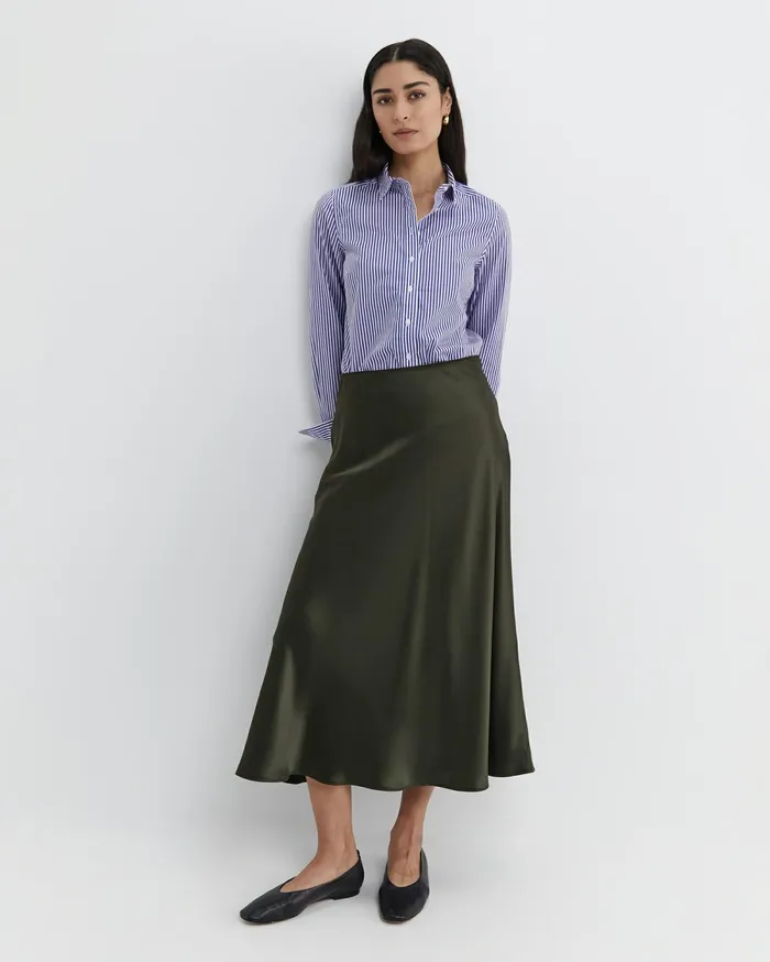 Women Sportscraft Skirts Charlotte Bias Slip Skirt Dark Khaki