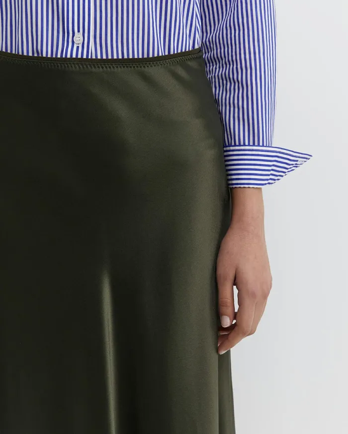Women Sportscraft Skirts Charlotte Bias Slip Skirt Dark Khaki
