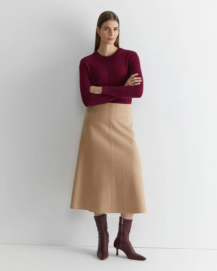 Women Sportscraft Skirts Kendra Wool Skirt Tan