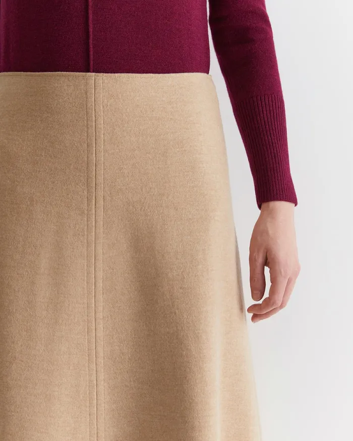 Women Sportscraft Skirts Kendra Wool Skirt Tan