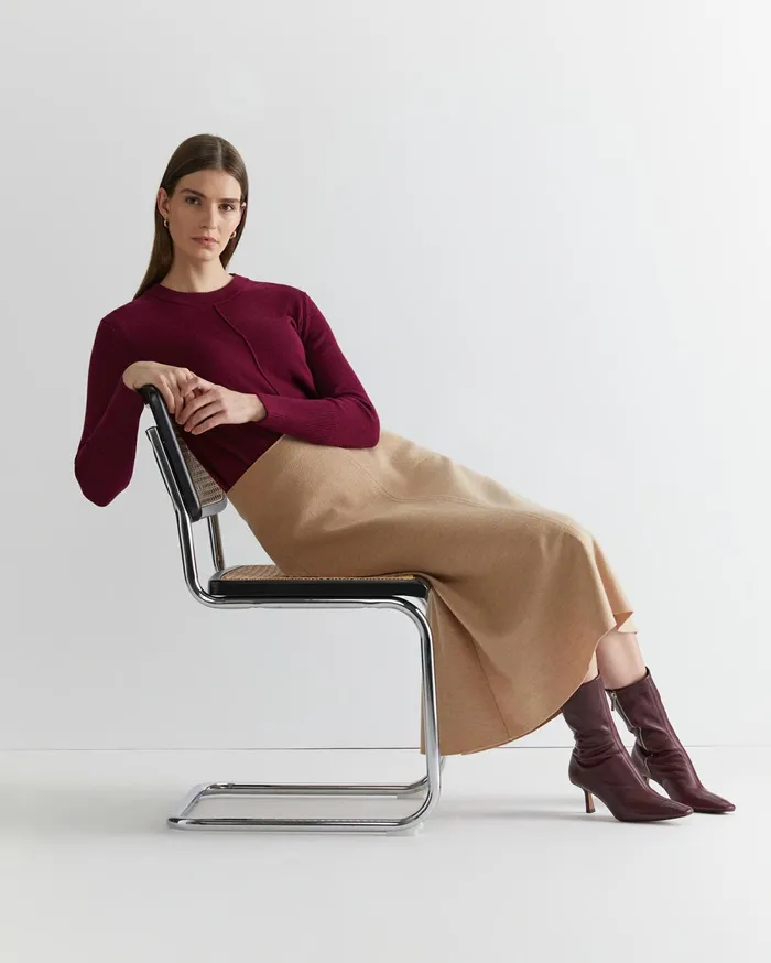 Women Sportscraft Skirts Kendra Wool Skirt Tan