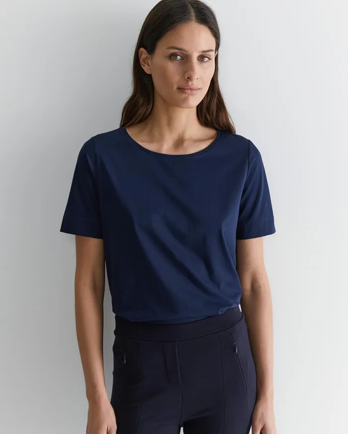 Women Sportscraft Tops and Tees Mercerised Cotton Tee Navy
