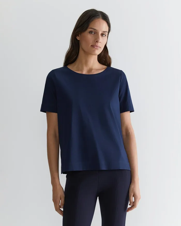 Women Sportscraft Tops and Tees Mercerised Cotton Tee Navy