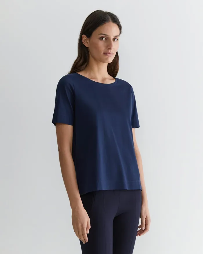 Women Sportscraft Tops and Tees Mercerised Cotton Tee Navy