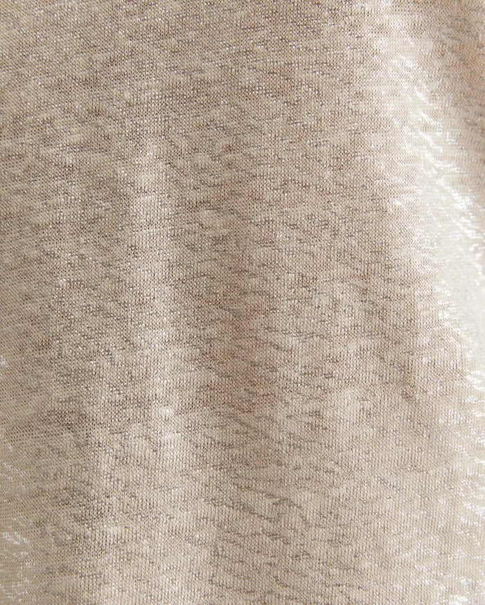 Women Sportscraft Tops and Tees Tonia Foil Linen Tee Champagne