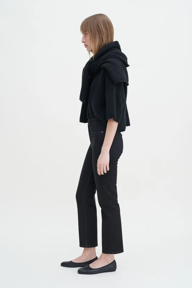 Women Stella Jeans Cropped Black Wash Jeans filippak
