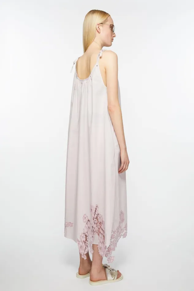 Women Strap Lace Dress Light Lilac Purple Acne Studios Dresses