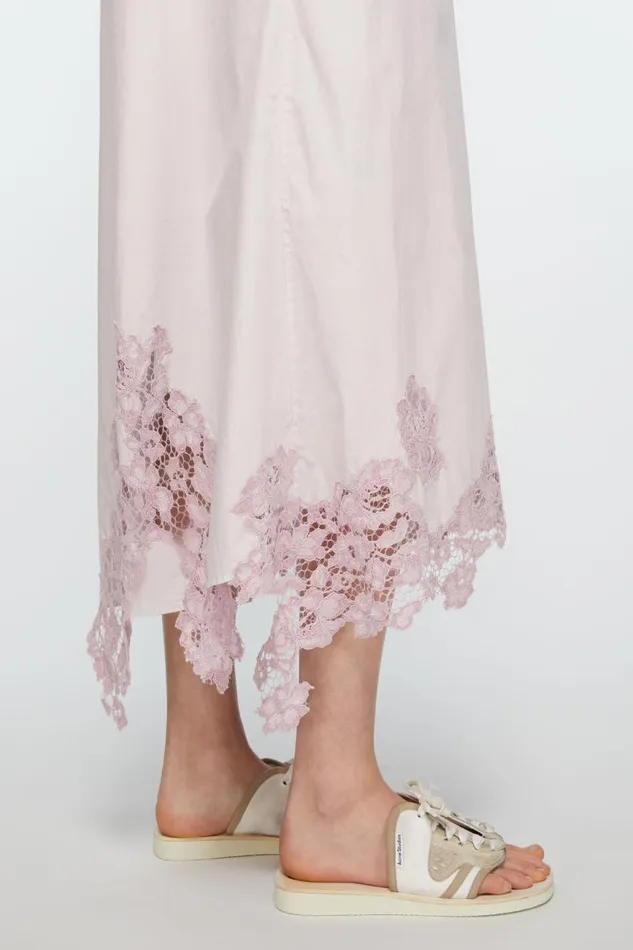 Women Strap Lace Dress Light Lilac Purple Acne Studios Dresses