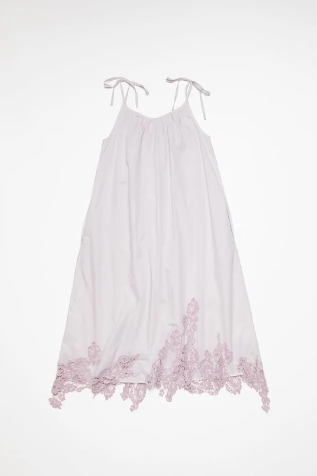 Women Strap Lace Dress Light Lilac Purple Acne Studios Dresses
