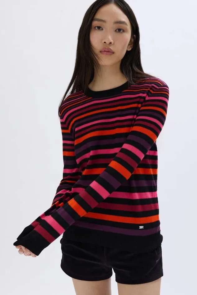 Women Striped Longsleeved Roundneck Sweater Striped Multico Multi Sonia Rykiel Sweaters
