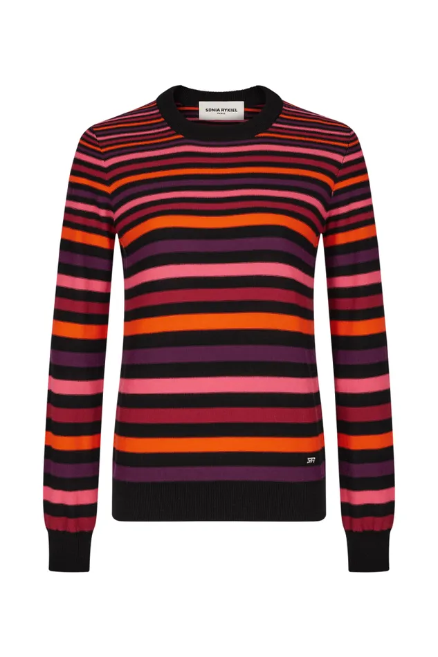 Women Striped Longsleeved Roundneck Sweater Striped Multico Multi Sonia Rykiel Sweaters