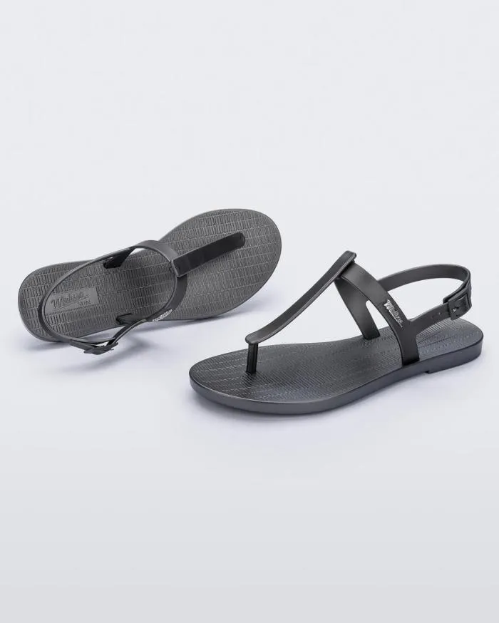 Women Sun Ventura Graphite Metallic Melissa Sandals