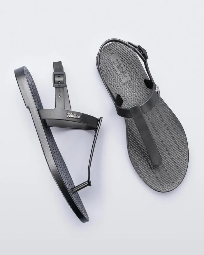 Women Sun Ventura Graphite Metallic Melissa Sandals