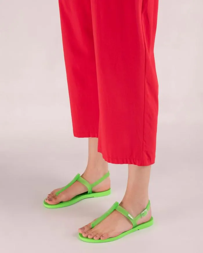 Women Sun Ventura Lime Green Melissa Sandals