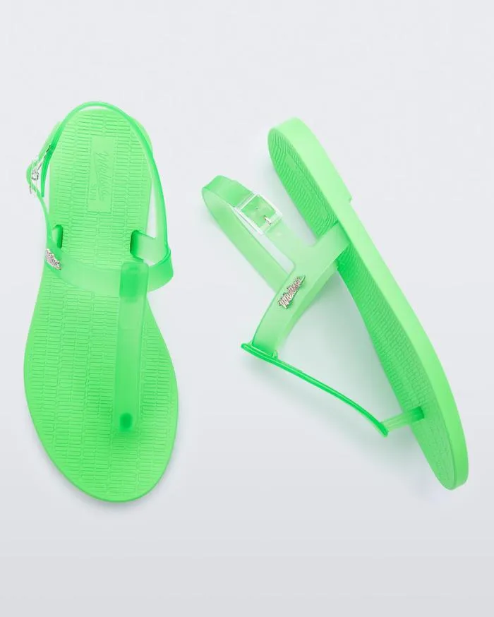 Women Sun Ventura Lime Green Melissa Sandals