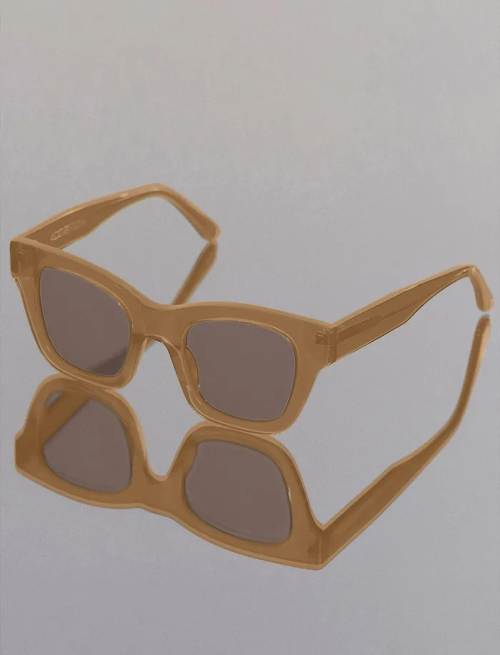 Women Sunglasses BCBG Modern Muse Square Sunglasses Nude