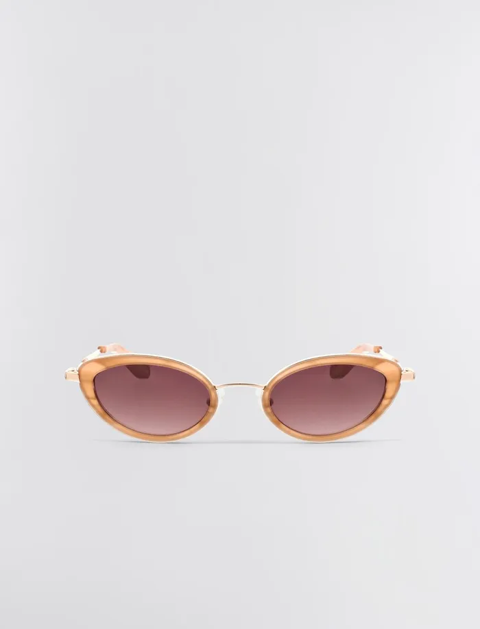 Women Sunglasses BCBG Rose Gold 1994 Oval Sunglasses Rose Goldblush