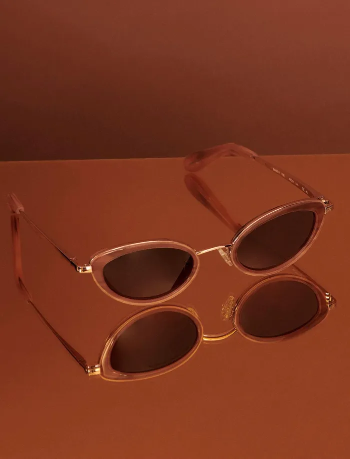 Women Sunglasses BCBG Rose Gold 1994 Oval Sunglasses Rose Goldblush
