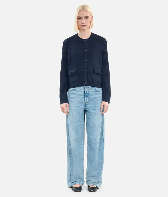 Women Sweaters THE KOOPLES Navy Blue Wool Cardigan Women Sweaters THE KOOPLES Navy Blue Wool Cardigan