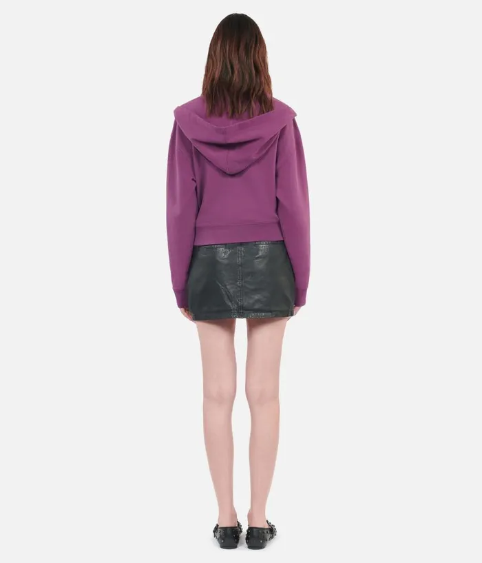 Women Sweatshirts THE KOOPLES Purple Blazon Hoodie Women Sweatshirts THE KOOPLES Purple Blazon Hoodie