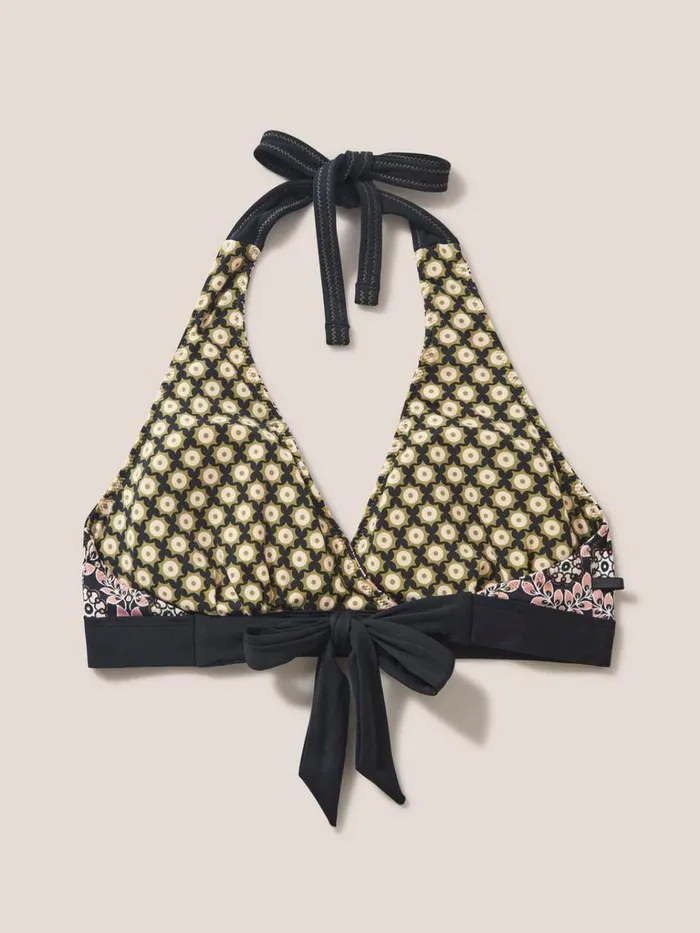 Women SWIMWEAR White Stuff Sunshine Reversible Bikini Top Black Multi Women SWIMWEAR White Stuff Sunshine Reversible Bikini Top Black Multi