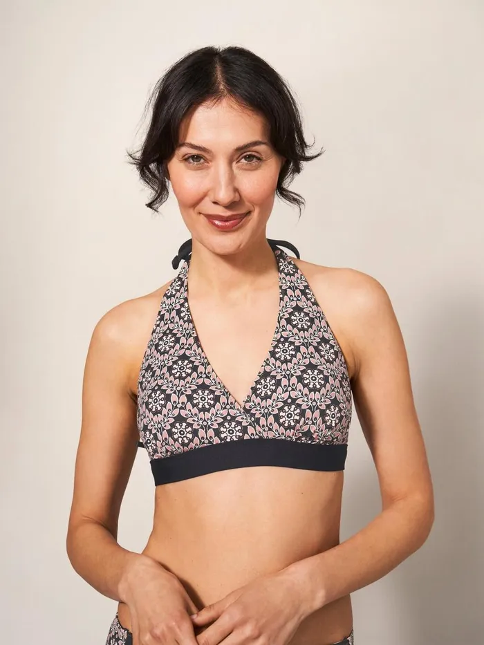 Women SWIMWEAR White Stuff Sunshine Reversible Bikini Top Black Multi Women SWIMWEAR White Stuff Sunshine Reversible Bikini Top Black Multi