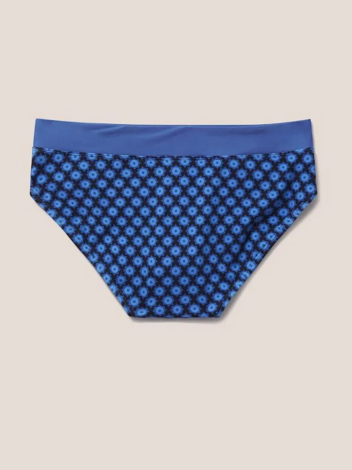 Women SWIMWEAR White Stuff Tally Classic Bikini Bottom Blue Multi Women SWIMWEAR White Stuff Tally Classic Bikini Bottom Blue Multi