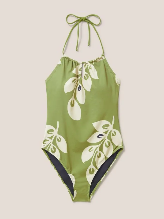 Women SWIMWEAR White Stuff Tamarin High Leg Swimsuit Green Multi Women SWIMWEAR White Stuff Tamarin High Leg Swimsuit Green Multi
