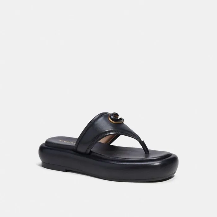 Women Sylvie Sandal Black Coach Sandals