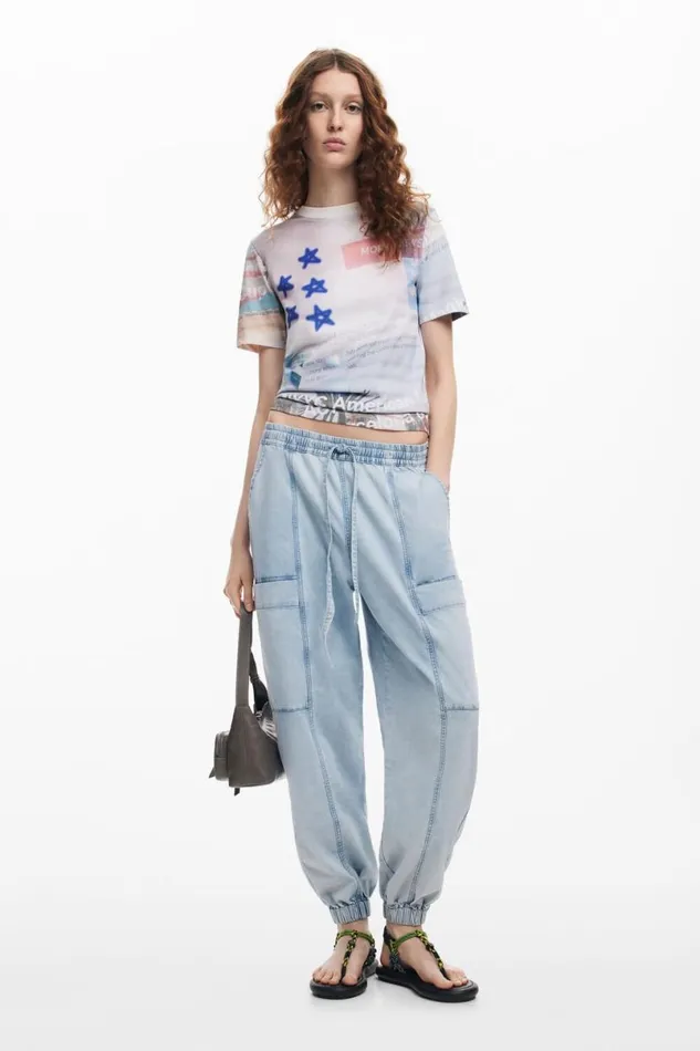 Women Tshirts Desigual American Magic Printed Tshirt