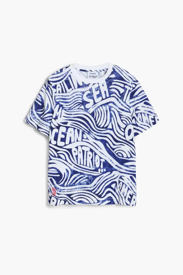 Women Tshirts Desigual Blue American Magic Tshirt