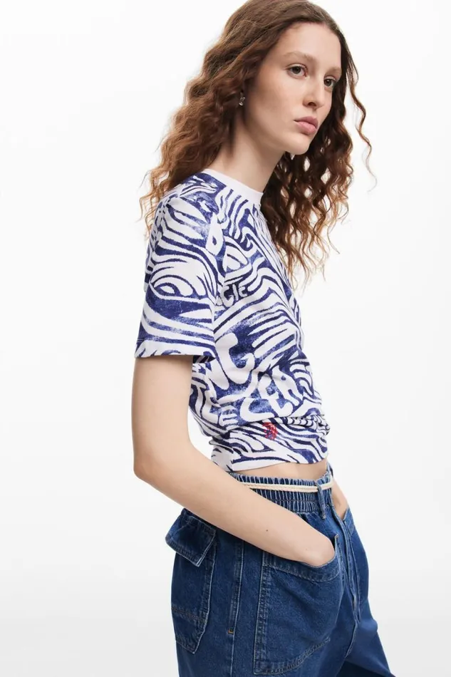 Women Tshirts Desigual Blue American Magic Tshirt