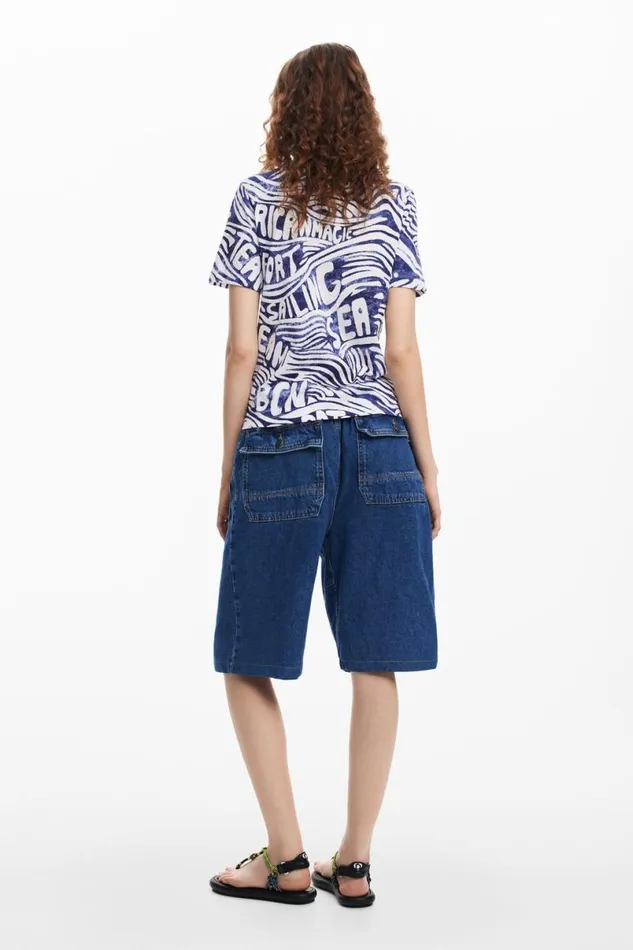 Women Tshirts Desigual Blue American Magic Tshirt