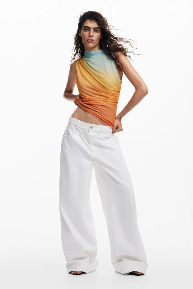 Women Tshirts Desigual Ombre Effect Tshirt