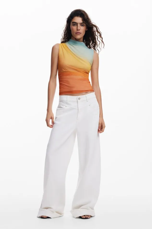 Women Tshirts Desigual Ombre Effect Tshirt