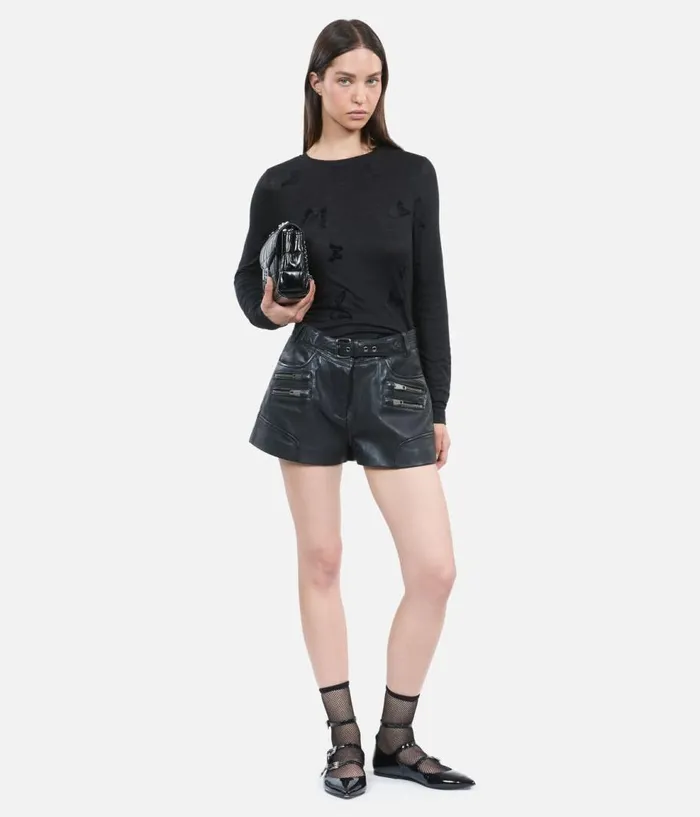 Women Tshirts THE KOOPLES Black Longsleeved Tshirt Women Tshirts THE KOOPLES Black Longsleeved Tshirt