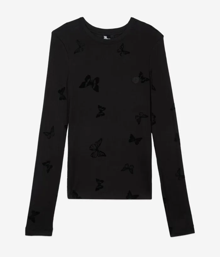 Women Tshirts THE KOOPLES Black Longsleeved Tshirt Women Tshirts THE KOOPLES Black Longsleeved Tshirt